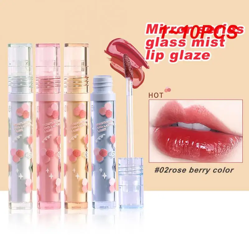 

1~10PCS Mirror Water Lip Gloss Lip Glaze 4 Colors Cosmetics Moisturizing Lipstick Red Lip Tint Lips Makeup