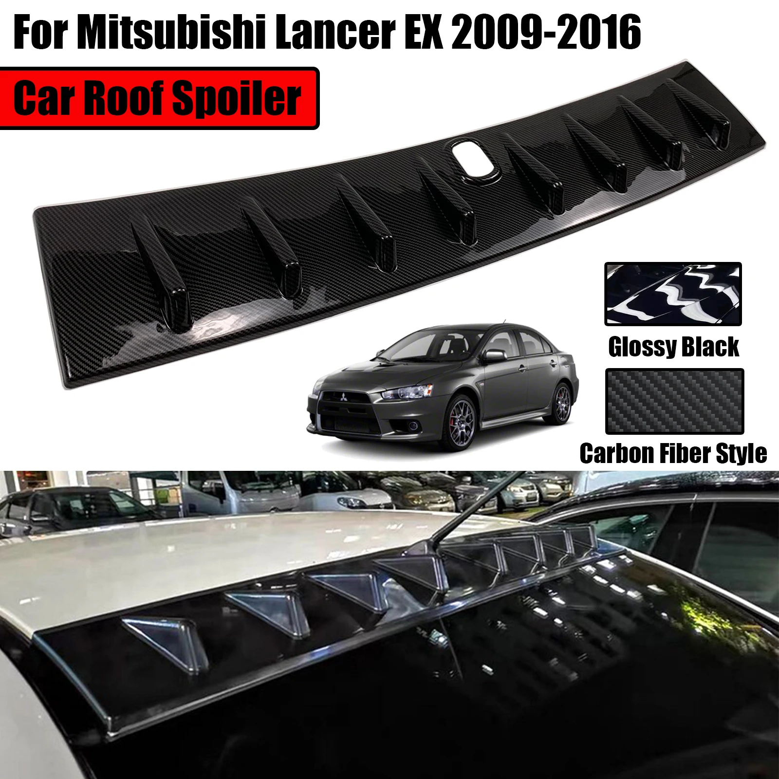 Автомобильный задний спойлер на крышу для Mitsubishi Lancer EX 2008-2016, аксессуары для стайлинга окон и крыльев, глянцевый черный стиль из углеродного волокна
Автомобильный задний спойлер на крышу для Mitsubishi Lancer EX 2008-2016, аксессуары для стайлинга окон и крыльев, глянцевый черный стиль из углеродного волокна