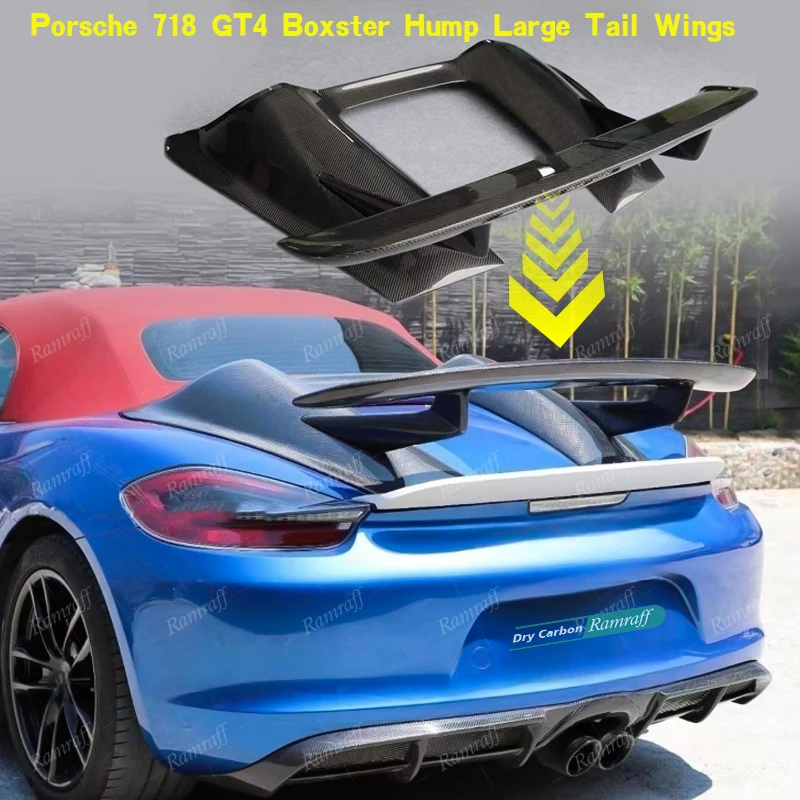 Для Porsche 718 GT4 Boxster Hump Style сухое углеродное волокно большие задние крылья Cayman981 комплект багажника задний спойлер внешние аксессуары
Для Porsche 718 GT4 Boxster Hump Style сухое углеродное волокно большие задние крылья Cayman981 комплект багажника задний спойлер внешние аксессуары