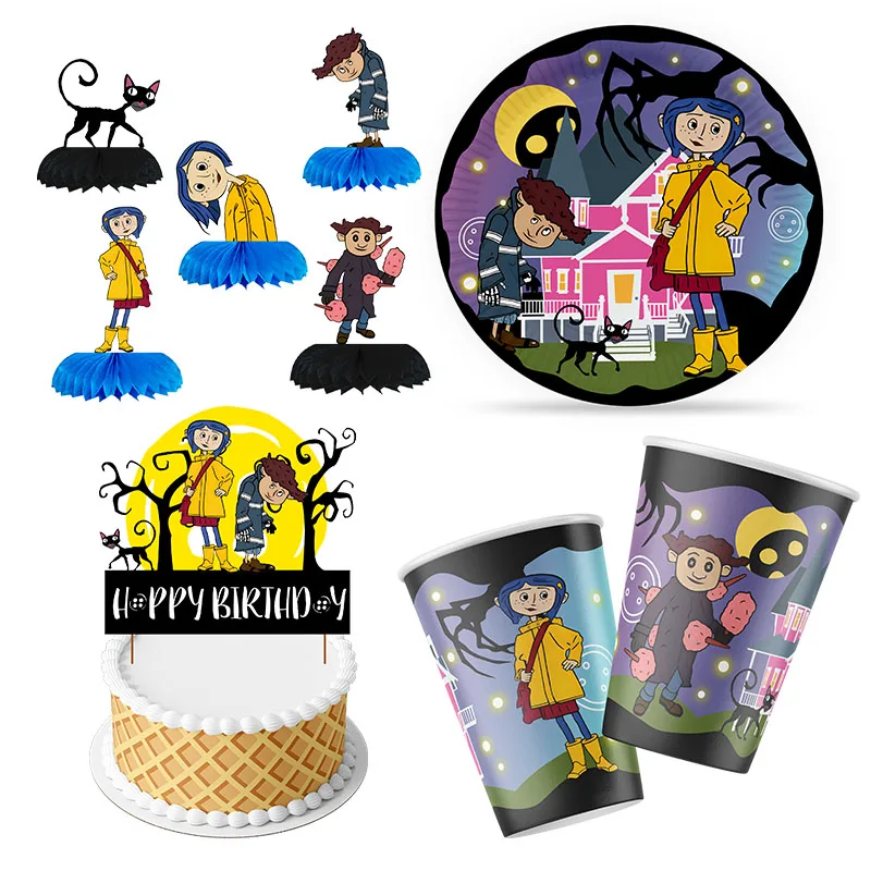 Coraline Birthday Party Decorations Supplies Coraline Balloons Decoration Happy Birthday Disposable Tableware Paper Party for Ki
Coraline Birthday Party Decorations Supplies Coraline Balloons Decoration Happy Birthday Disposable Tableware Paper Party for Ki