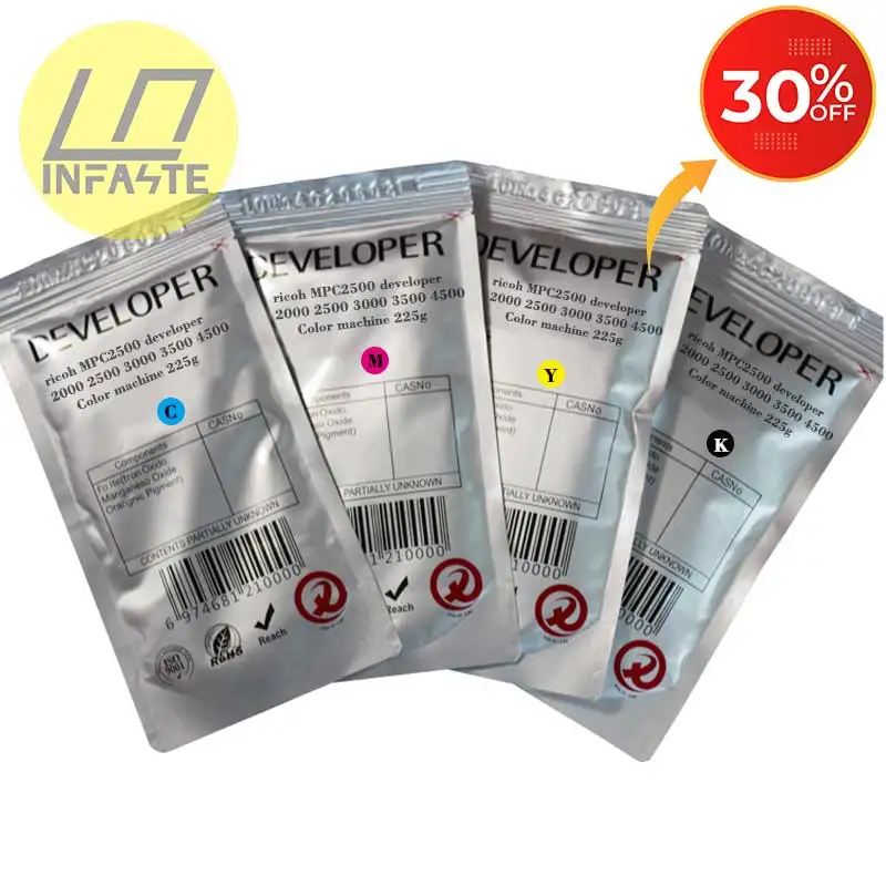 Compatible 225g CMYK MPC2500 developer powder Neural Packing for ricoh 2000 2500 3000 3500 4500 Copier Machine accessories
Compatible 225g CMYK MPC2500 developer powder Neural Packing for ricoh 2000 2500 3000 3500 4500 Copier Machine accessories