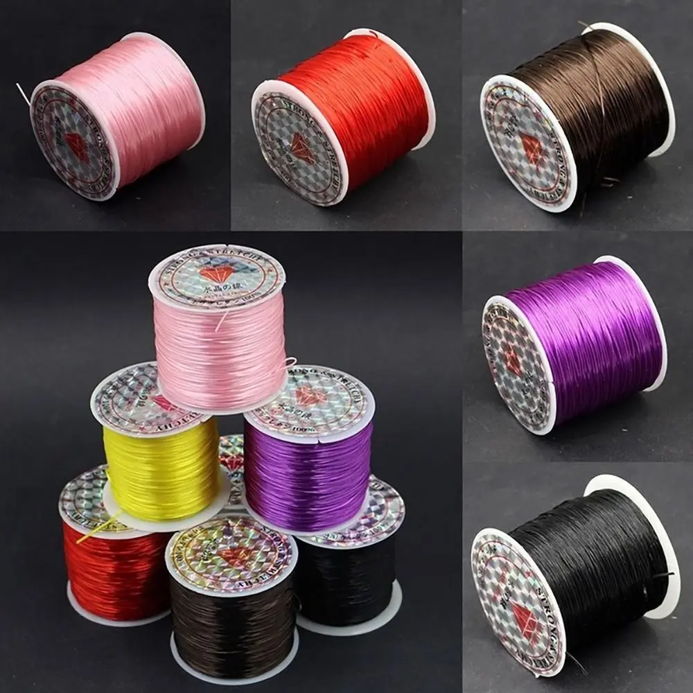 

1Rolls Nylon Stretch Elastic Cord Colorful Beading String String Line 10Meters 0.6mm DIY Jewelry Cord Thread Bracelets Necklace