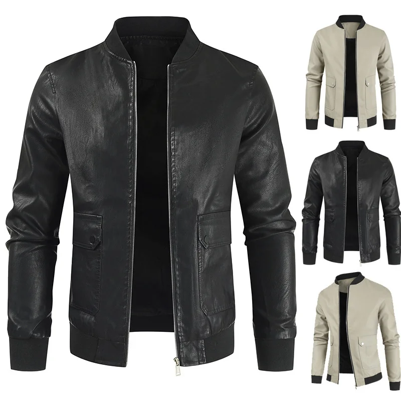Autumn and Winter 2023 New Men Leather Jacket Stand Collar Casual Top Fashion Simple Windproof Black Pocket Coat Zipper
Autumn and Winter 2023 New Men Leather Jacket Stand Collar Casual Top Fashion Simple Windproof Black Pocket Coat Zipper