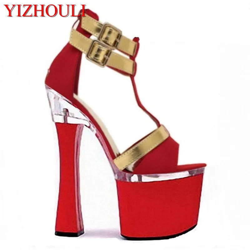 Women's fashion shoes Sexy 7 inch heels t strap heels 18cm pole shoes, model party dance shoes 
Women's fashion shoes Sexy 7 inch heels t strap heels 18cm pole shoes, model party dance shoes