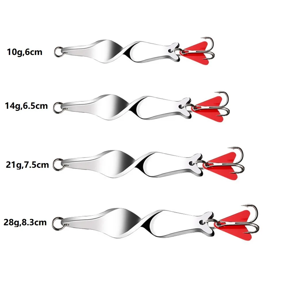 1Pcs Metal Spinner Spoon Fishing Bait Fishing Lure Hard Baits Hook Sliver 360 Rotation Weight 10g/14g/21g/28g Fish Tackle Pesca
1Pcs Metal Spinner Spoon Fishing Bait Fishing Lure Hard Baits Hook Sliver 360 Rotation Weight 10g/14g/21g/28g Fish Tackle Pesca