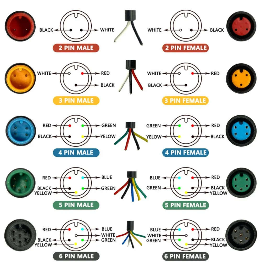 Convenient Julet Connector Extension Cord For E-Bikes 2/3/4/5 Pin Male/female Water Tight Connections Electric Bike Accessories
Convenient Julet Connector Extension Cord For E-Bikes 2/3/4/5 Pin Male/female Water Tight Connections Electric Bike Accessories