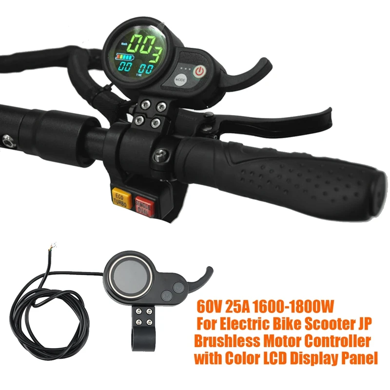JP Brushless Motor Controller With LCD Display Panel For Electric Bike Scooter Stall Speed Controller
JP Brushless Motor Controller With LCD Display Panel For Electric Bike Scooter Stall Speed Controller