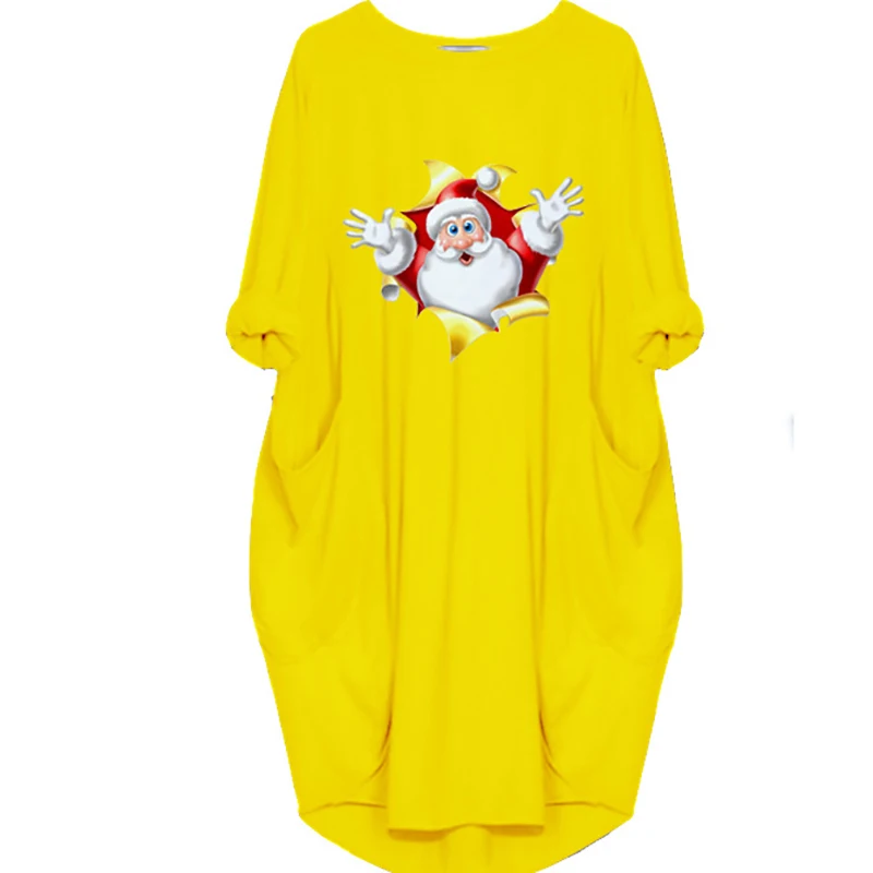 Christmas Dress 2023 Autumn Winter New Women Santa Claus Print Long Sleeve O-neck Pocket Fashion Casual Loose Female Dress
Christmas Dress 2023 Autumn Winter New Women Santa Claus Print Long Sleeve O-neck Pocket Fashion Casual Loose Female Dress