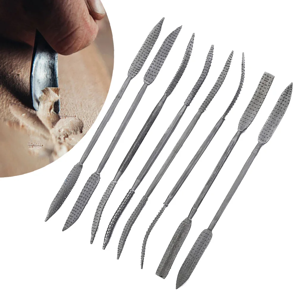 8pcs Coarse Riffler Files 190mm Carbon Steel Professional Wood Rasp File Set Woodworking Carving Workshop Equipment
8pcs Coarse Riffler Files 190mm Carbon Steel Professional Wood Rasp File Set Woodworking Carving Workshop Equipment