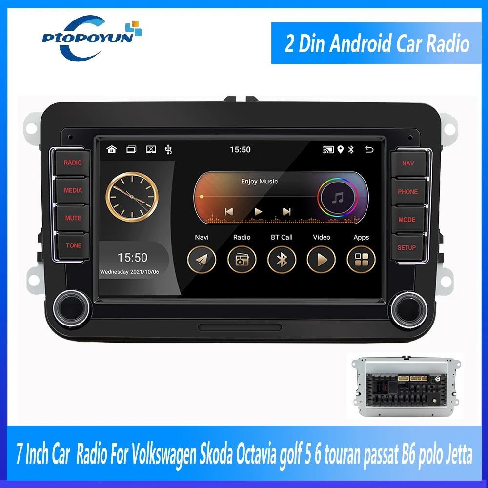 Автомобильный радиоприемник Ptopoyun 2din Android для VW/Passat b5 6/Golf/Touran/Caddy /Jetta /Polo/Seat 7-дюймовый мультимедийный плеер GPS аудио стерео
Автомобильный радиоприемник Ptopoyun 2din Android для VW/Passat b5 6/Golf/Touran/Caddy /Jetta /Polo/Seat 7-дюймовый мультимедийный плеер GPS аудио стерео