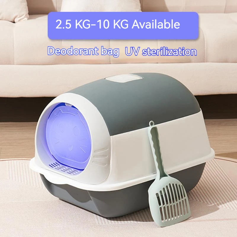 Oval Cat Litter Box Oversized Fully Closed Ultraviolet Sterilization S0econd Generation Deodorant Pet Supplies Cat Toilet Absorb
Oval Cat Litter Box Oversized Fully Closed Ultraviolet Sterilization S0econd Generation Deodorant Pet Supplies Cat Toilet Absorb