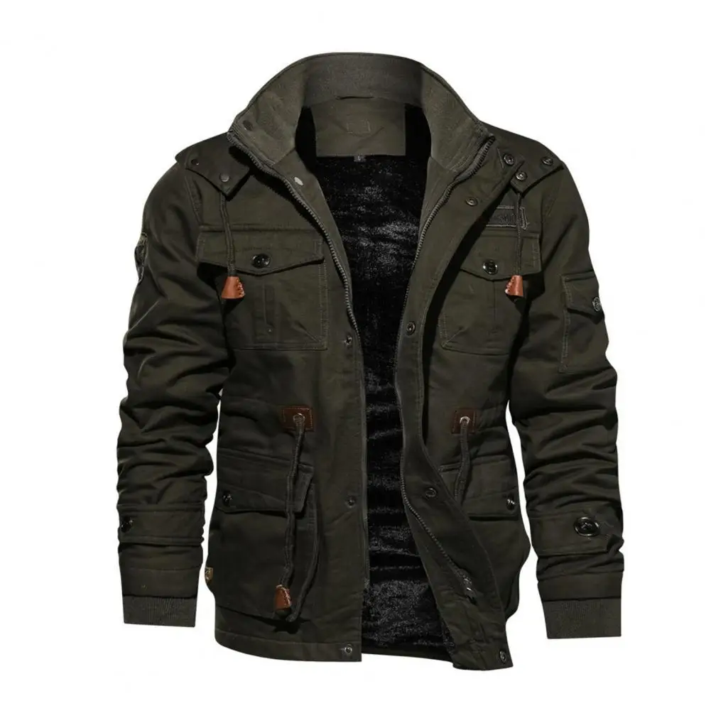 Men Fleece Work Jacket Tactical Fleece Jacket Windproof Oversize Men's Winter Jacket with Multiple Pockets Zipper for Work
Men Fleece Work Jacket Tactical Fleece Jacket Windproof Oversize Men's Winter Jacket with Multiple Pockets Zipper for Work