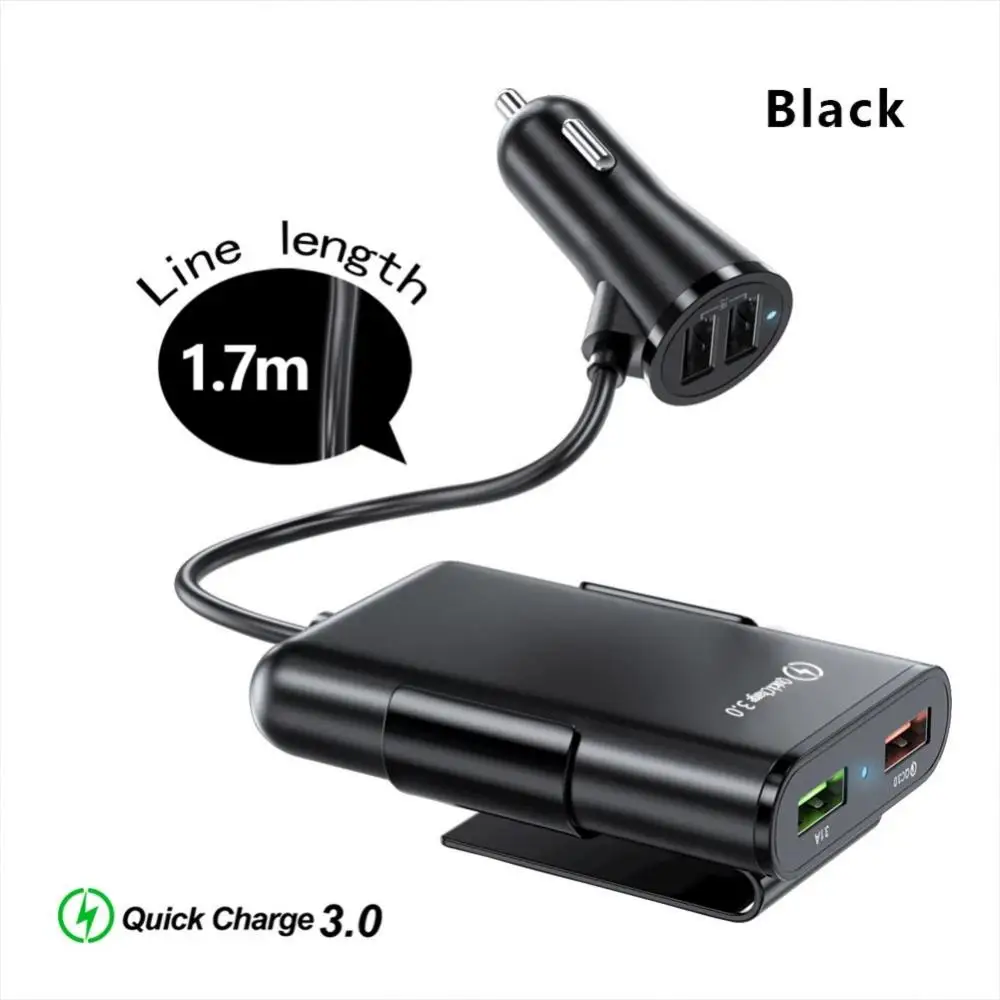 Car Charger 4 Port USB Hub Extending 1.7m/5.6ft Extension Cable Passenger Front Back Car Fast Charging
Car Charger 4 Port USB Hub Extending 1.7m/5.6ft Extension Cable Passenger Front Back Car Fast Charging
