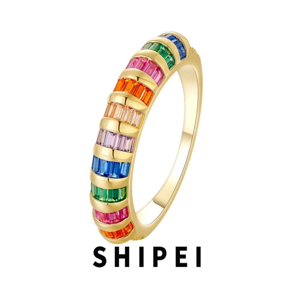 SHIPEI 18K Gold Plated 925 Sterling Silver 4.4MM Lab Colorful Sapphire Gemstone Personality Women Ring Fine Jewelry Wholesale
SHIPEI 18K Gold Plated 925 Sterling Silver 4.4MM Lab Colorful Sapphire Gemstone Personality Women Ring Fine Jewelry Wholesale
