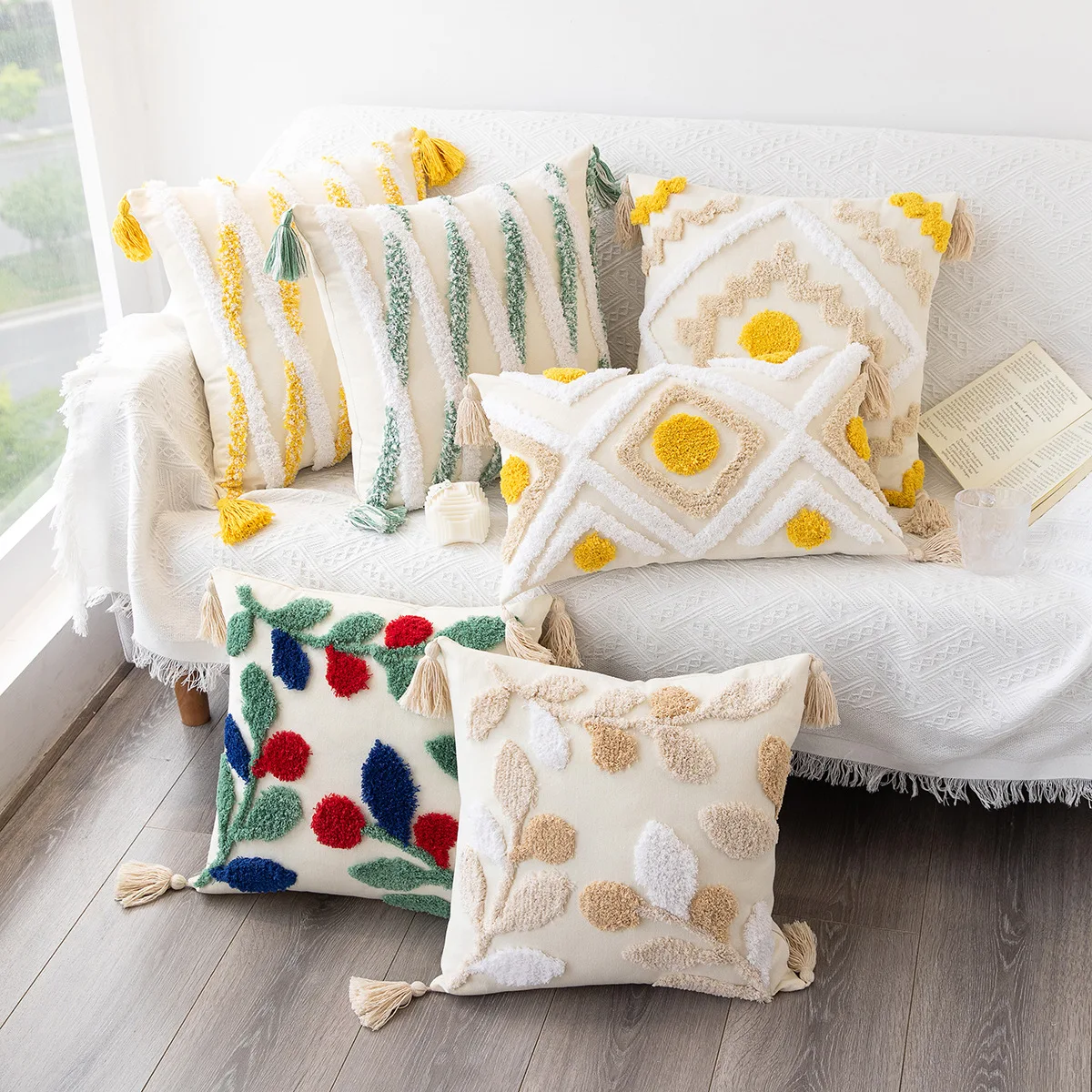Tassels Cushion Cover Bohemian Geometry Style Pillowcase for Living Room Sofa Seat decoración hogar 45x45/30x50cm Pillows Cover
Tassels Cushion Cover Bohemian Geometry Style Pillowcase for Living Room Sofa Seat decoración hogar 45x45/30x50cm Pillows Cover