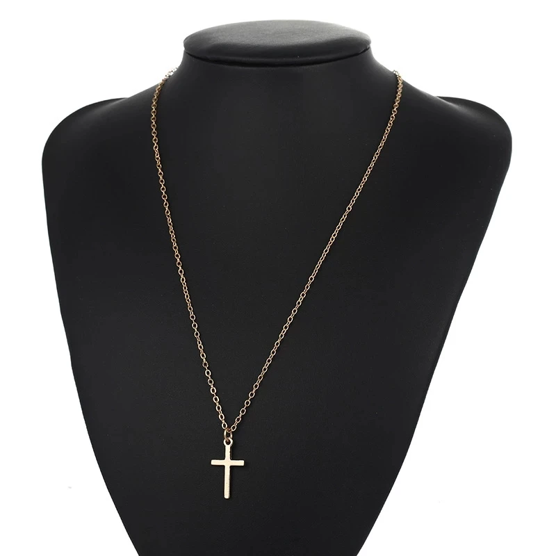 Fashion Christian Jesus Cross Necklaces Silver Color Long Chain Simple Cross Pendants For Women Men Jewelry Gifts Fashion Christian Jesus Cross Necklaces Silver Color Long Chain Simple Cross Pendants For Women Men Jewelry Gifts