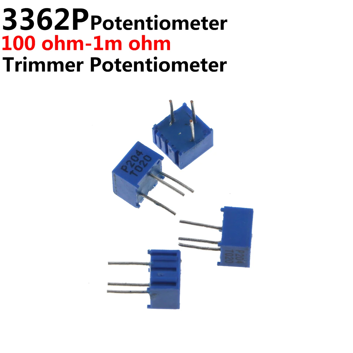 

50pcs 3362P 101 201 501 102 202 502 103 203 503 104 204 504 105 Trimmer Potentiometer 3362 100R 500R 1K 2K 5K 10K 20K 50K 100K