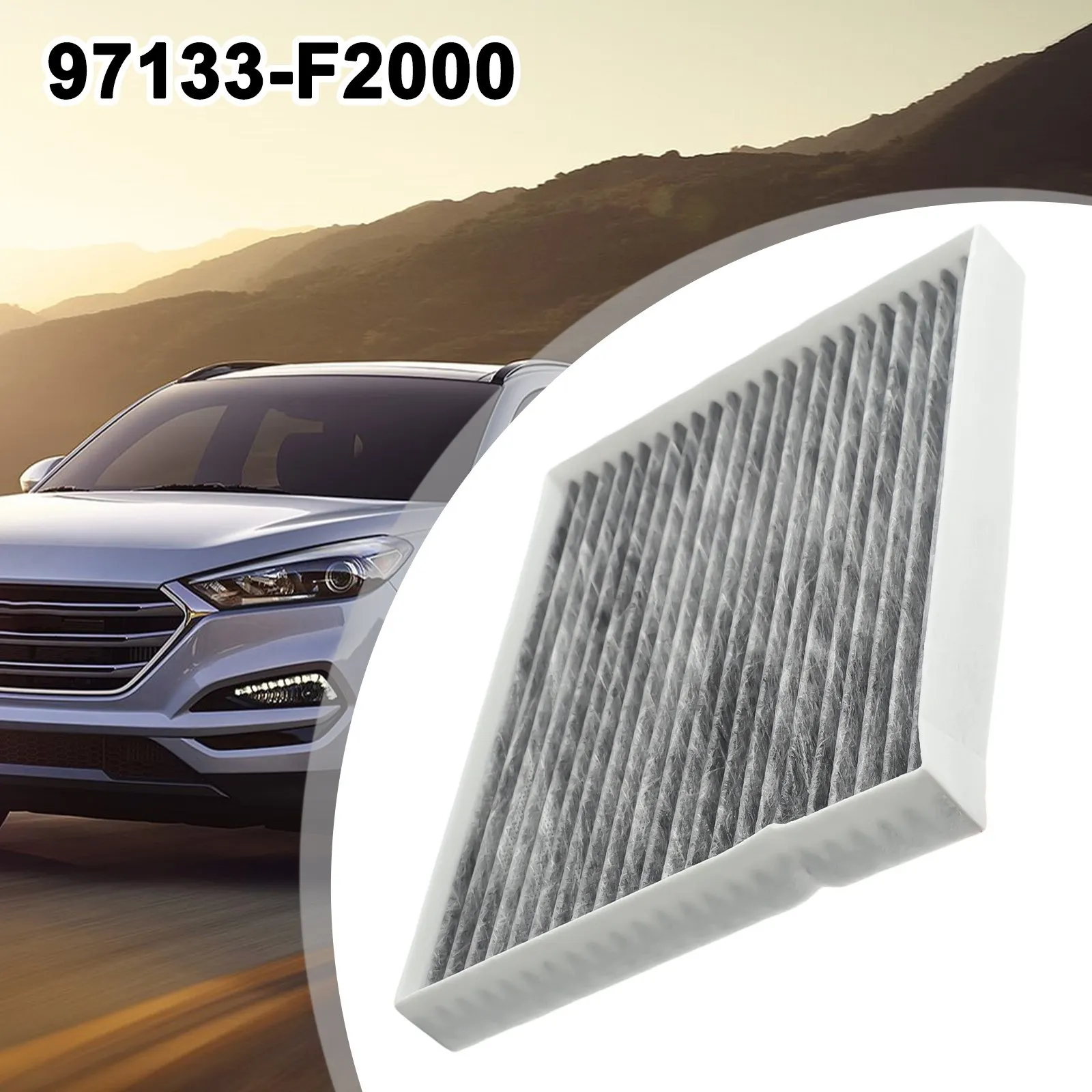 

For Cabin Air Filter 195*238*21MM 97133-F2000 Cabin Air Filter Car Accessories For Hyundai Front Side Car Truck