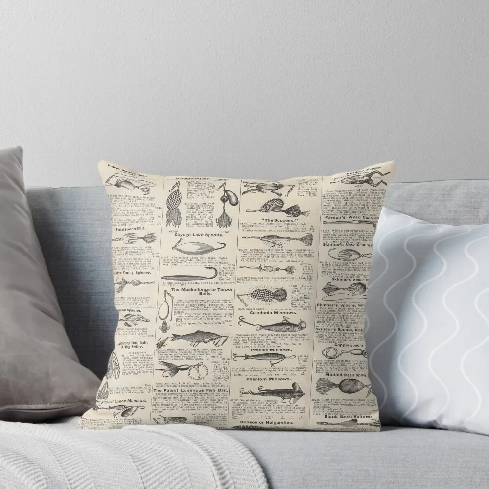 Fishing Lures Vintage Newsprint Advertising Antique Throw Pillow Christmas Covers Christmas Cushion For Home
Fishing Lures Vintage Newsprint Advertising Antique Throw Pillow Christmas Covers Christmas Cushion For Home