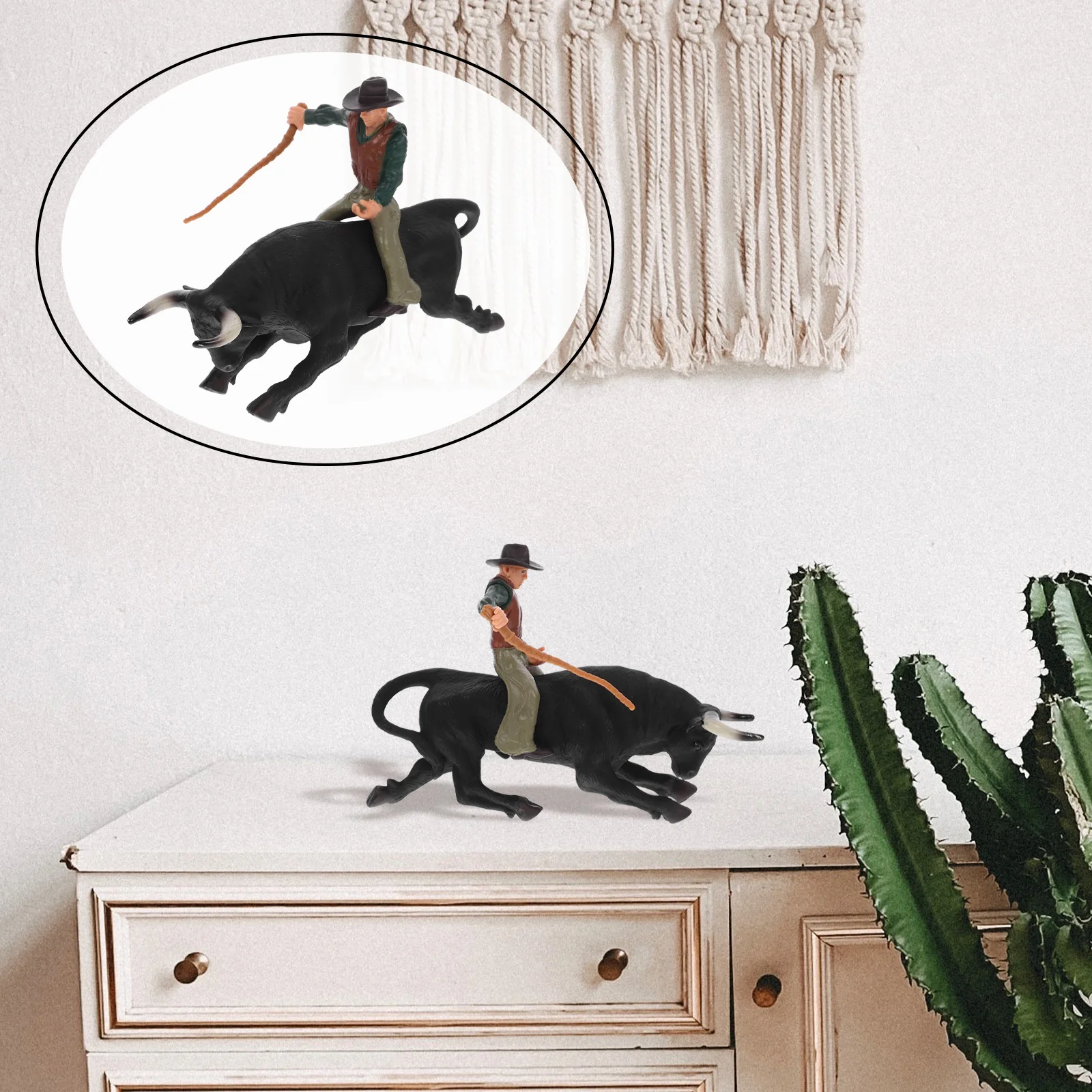 Desktop Ornaments Cowboy Black Bull Figurine Farm Animal Cattle Figurine Western Riding Toy Playset Bullfighter Playset Home
Desktop Ornaments Cowboy Black Bull Figurine Farm Animal Cattle Figurine Western Riding Toy Playset Bullfighter Playset Home
