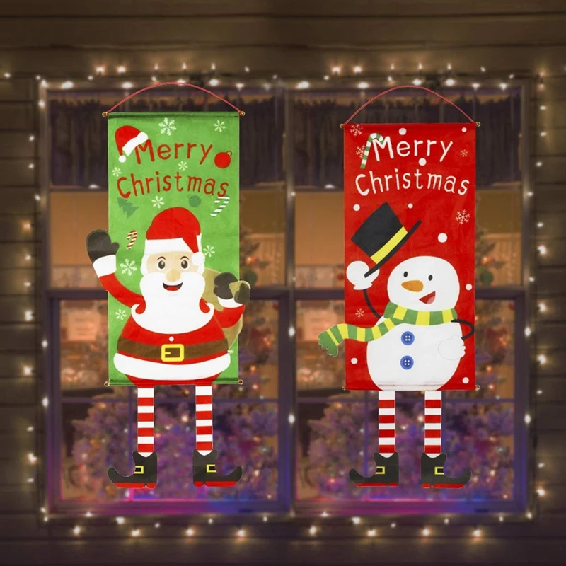 Merry Christmas Window Sign Banners Xmas Fabric Flag Door Porch Decor Supplies Hanging Ornament Santa Claus Banner Flag
Merry Christmas Window Sign Banners Xmas Fabric Flag Door Porch Decor Supplies Hanging Ornament Santa Claus Banner Flag