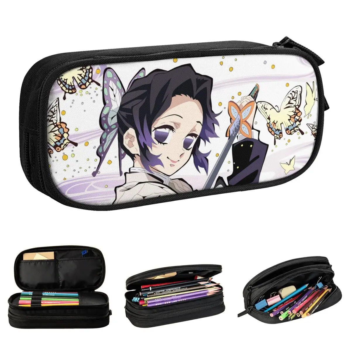 Demon Slayer Kimetsu No Yaiba Pencil Case Kochou Shinobu Pencilcases Pen Holder for Student Large Bag Office Zipper Stationery
Demon Slayer Kimetsu No Yaiba Pencil Case Kochou Shinobu Pencilcases Pen Holder for Student Large Bag Office Zipper Stationery