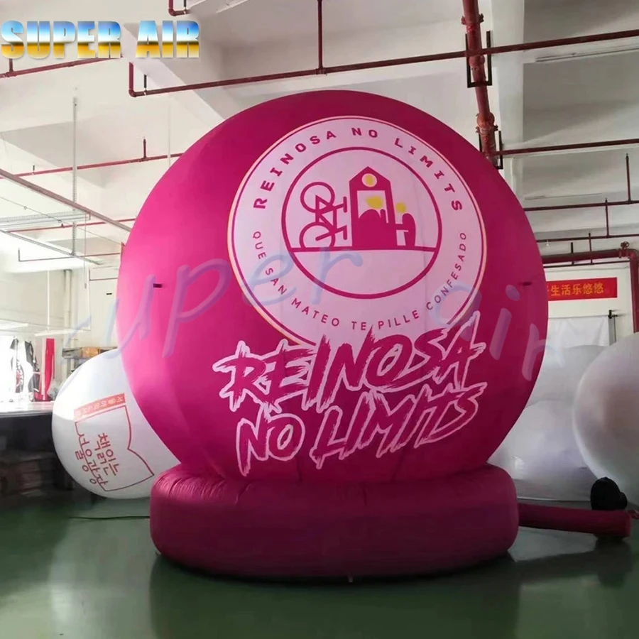 

Standing stage decoration red inflatable ball with advertising logo for trade show