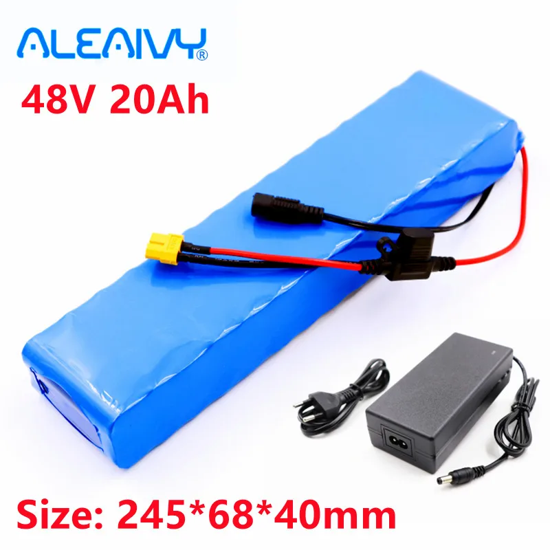 

E-bike Battery 48v 20Ah 18650 Lithium Ion Battery Pack 13S2P Bike Conversion Kit Bafang 1000w and 54.6V 2A Charger + XT60 Plug