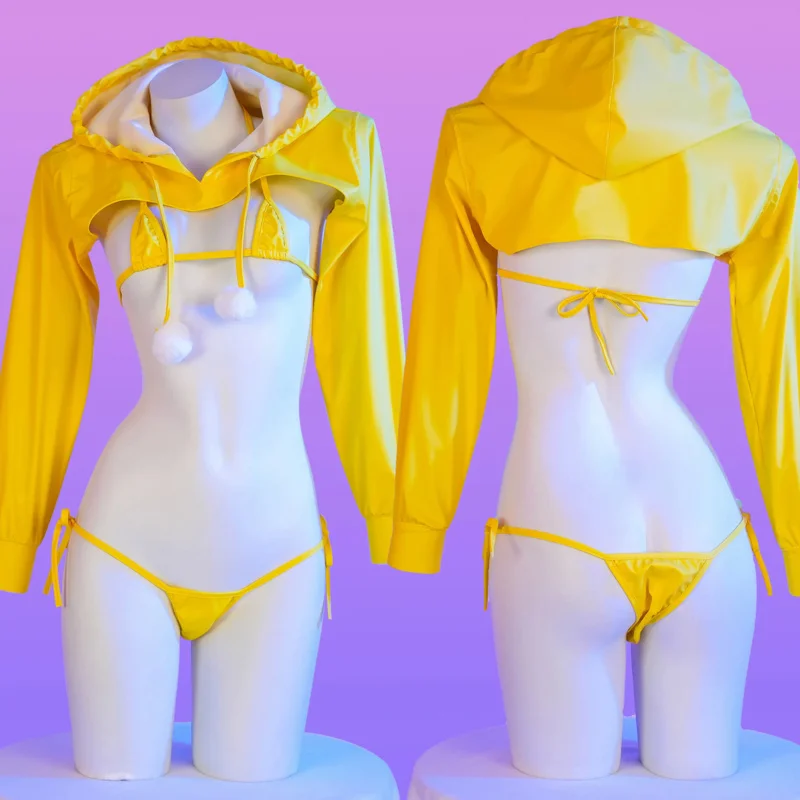 Anime Pu Leather Bikini Set Hoodie Top Cosplay Costume Sexy Japanese Girl Underwear Nightgown Role Play Student Outfits Lingerie
Anime Pu Leather Bikini Set Hoodie Top Cosplay Costume Sexy Japanese Girl Underwear Nightgown Role Play Student Outfits Lingerie