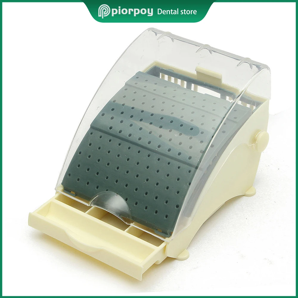 

PIORPOY Dental 142 Holes Bur Holder Disinfection Box Dentistry Drills Stand Block Odontologia Organizers Autoclave Sterilizer