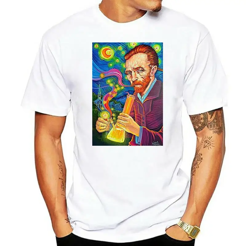 

T Shirt Bong Weed Eleven Vincent Van Gogh Bonnie Clyde Paris Sleeve T Shirt Summer Men Short Sleeve o-neck Cotton Tees Tops