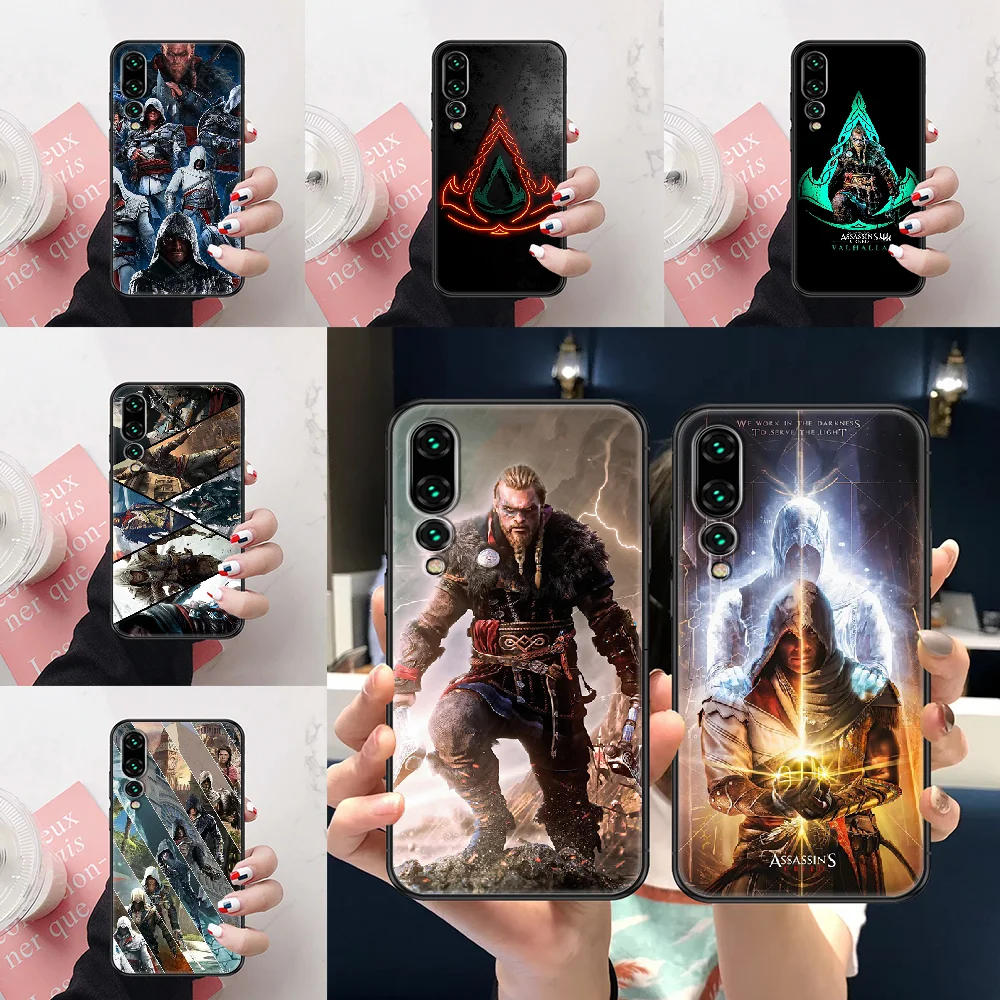 Чехол для телефона Assassins Game Creed Huawei P Mate P10 P20 P30 P40 10 20 Smart Z Pro Lite черный роскошный