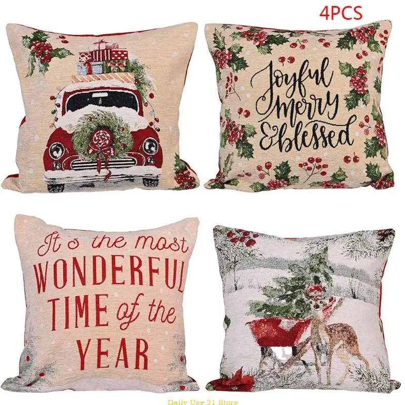 4pcs Christmas Pillow Cover Linen Throw Sofa Cushion for Case Vintage Decorative Home Living Room Decor
4pcs Christmas Pillow Cover Linen Throw Sofa Cushion for Case Vintage Decorative Home Living Room Decor