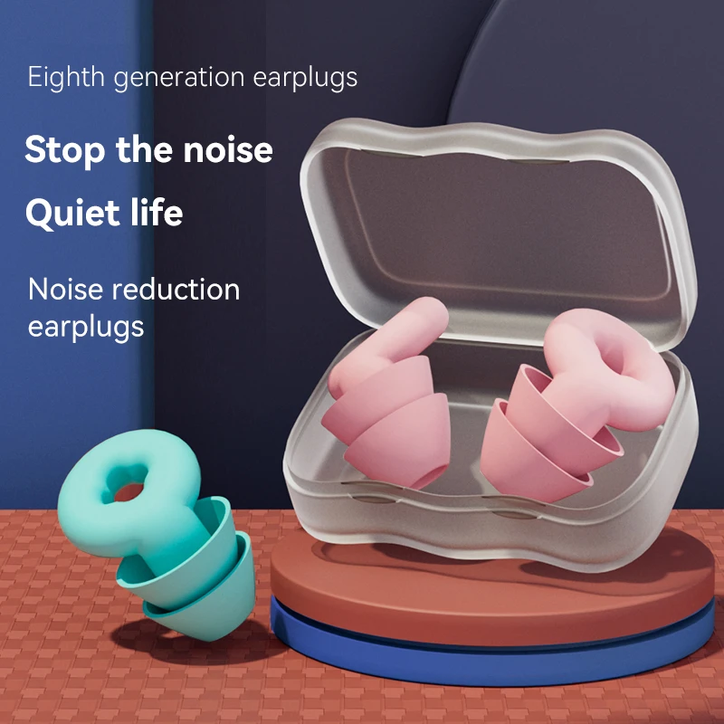 1Pair Silicone Noise-cancelling Earplugs Sports Swimming Waterproof Sleep Mute Students Comfortable Hearing Protection Earplugs
1Pair Silicone Noise-cancelling Earplugs Sports Swimming Waterproof Sleep Mute Students Comfortable Hearing Protection Earplugs