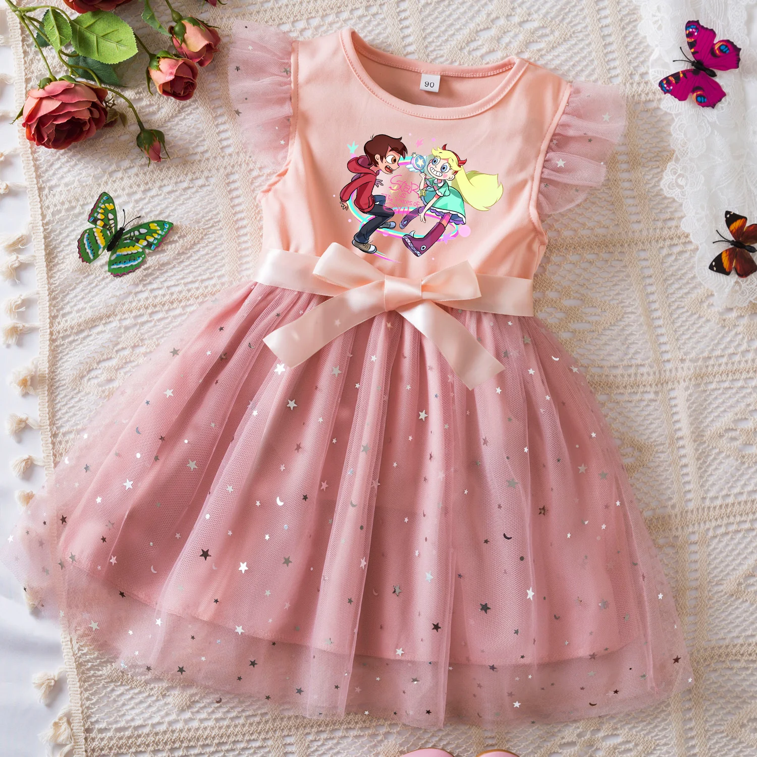 

Star vs. the Forces of Summer Toddler Girl Dress Princess Star Baby Girls Clothes Tulle Tutu Dress for Children Party Dress 2-6Y