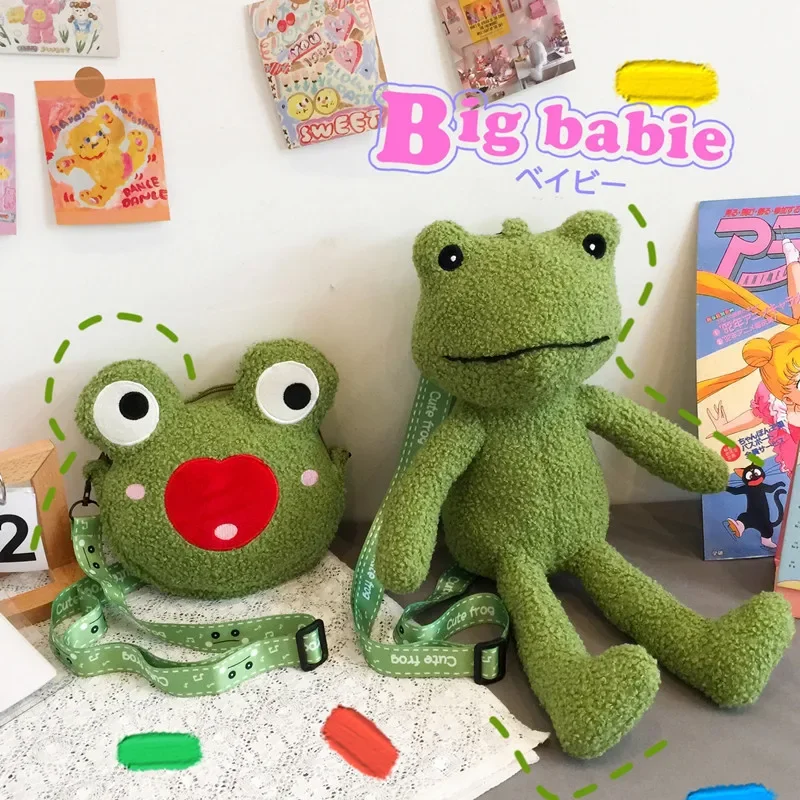 Cute Cartoon Ugly Funny Frog Plush Backpack Small Girls Bag Women Frog Messenger Bag Plush Doll Student Girl Fshion Shoulder Bag
Cute Cartoon Ugly Funny Frog Plush Backpack Small Girls Bag Women Frog Messenger Bag Plush Doll Student Girl Fshion Shoulder Bag