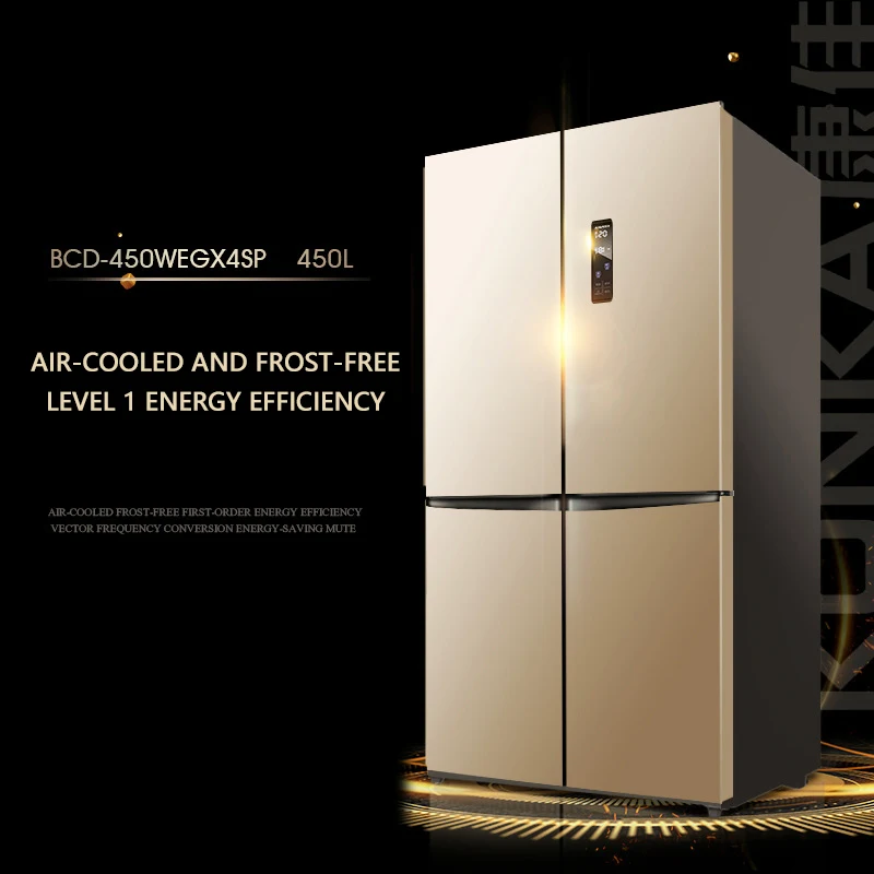 Холодильник с сенсорным экраном из нержавеющей стали, 4 двери 
Холодильник с сенсорным экраном из нержавеющей стали, 4 двери