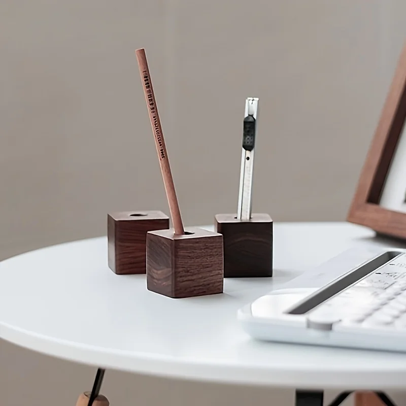 1pc Nordic Walnut Decoration Wall Solid Wood Pen Holder Living Room Study Desk Creative Log Storage Pen Holder
1pc Nordic Walnut Decoration Wall Solid Wood Pen Holder Living Room Study Desk Creative Log Storage Pen Holder