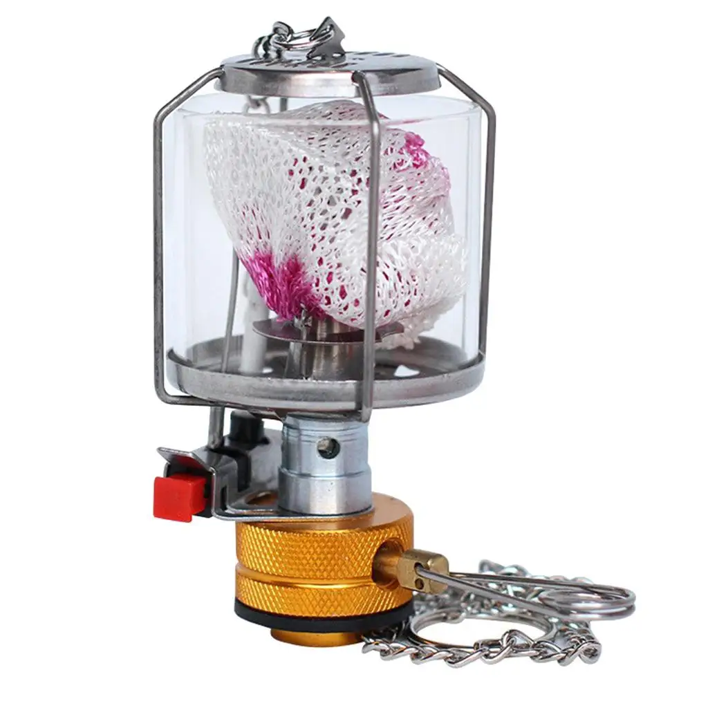 

Mini Gas Lantern Portable Camping Fuel Lamp Outdoor Fishing Piezo Auto-Ignition Warm Light with Hard Carry Case