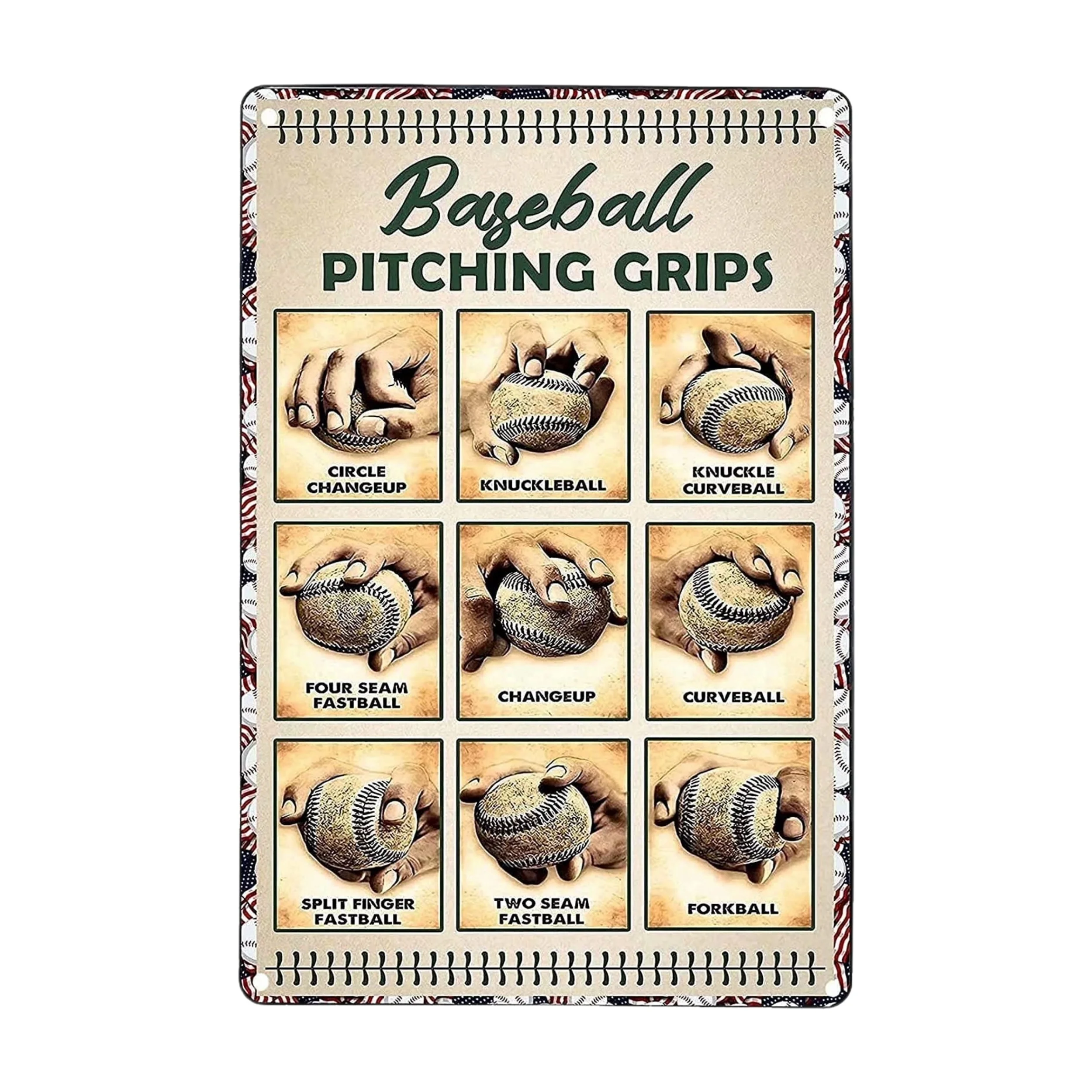 "Baseball Pitching Grips" Metal Tin Sign (8''x12''/20cm*30cm), Vintage Plaque Decor Wall Art, Wall Decor, Room Decor, Home Decor
"Baseball Pitching Grips" Metal Tin Sign (8''x12''/20cm*30cm), Vintage Plaque Decor Wall Art, Wall Decor, Room Decor, Home Decor