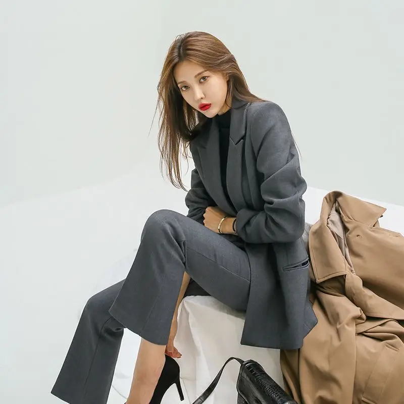Insozkdg Women's Spring Autumn Blazer Pants Suits Office Ladies Business Elegant Two-Piece Set Female Fashion Workwear Outfits
Insozkdg Women's Spring Autumn Blazer Pants Suits Office Ladies Business Elegant Two-Piece Set Female Fashion Workwear Outfits