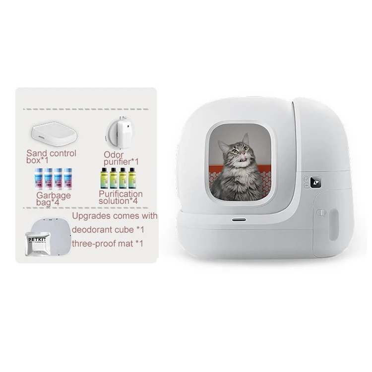 Large Capacity Self Cleaning Smart Quick App Remote Control Automatic Cat Potty For Multiple Cats
Large Capacity Self Cleaning Smart Quick App Remote Control Automatic Cat Potty For Multiple Cats