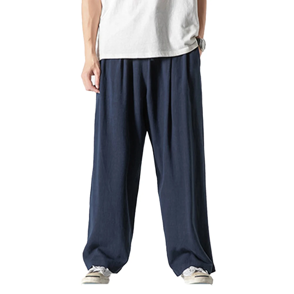 Men's Cotton Linen Blend Wide Leg Pant Trousers Solid Color Casual Baggy Pants Elastic Waist Loose Soft Straight Trousers
Men's Cotton Linen Blend Wide Leg Pant Trousers Solid Color Casual Baggy Pants Elastic Waist Loose Soft Straight Trousers