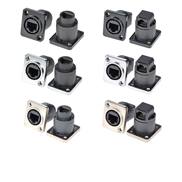 RJ45 Industrial network cable connector Panel mounted crystal connector Plug socket waterproof socket Network adapter
RJ45 Industrial network cable connector Panel mounted crystal connector Plug socket waterproof socket Network adapter