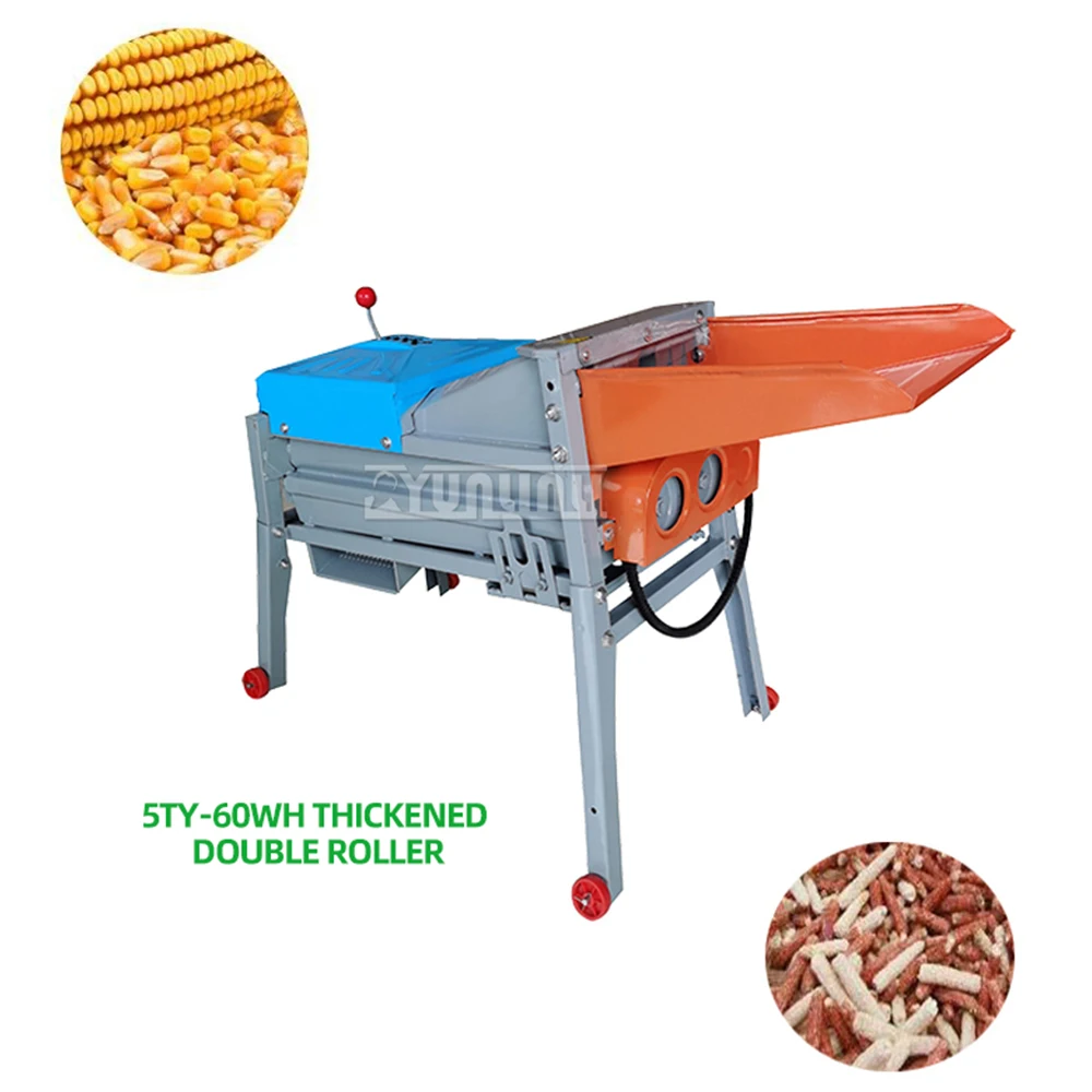 

2.2kw 220v Double Drum Corn Thresher, Household Small Electric Thresher for Peeling Corn Kernels