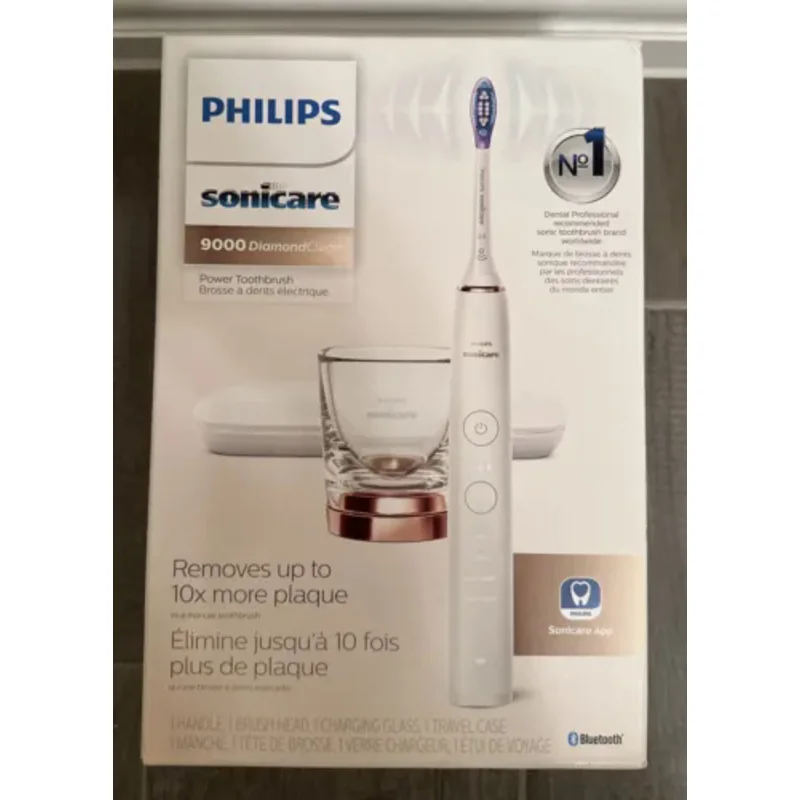 

Philips Sonicare Diamond Clean 9000 Electric Toothbrush White New Set With Bluetooth Connectivity