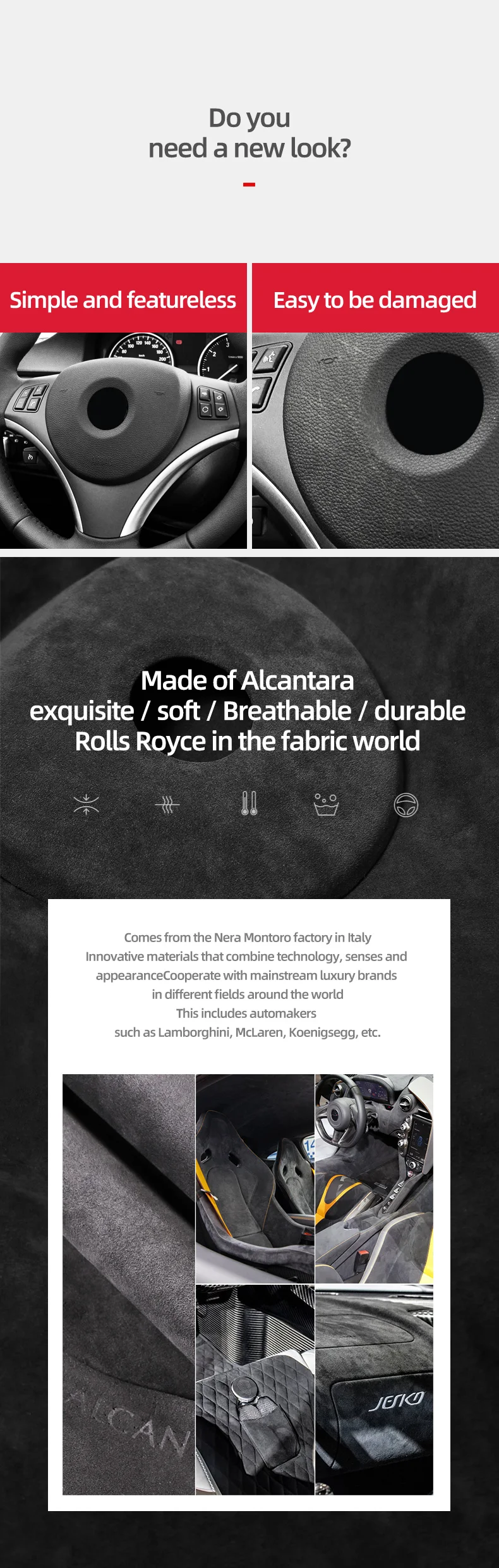 تسوق For BMW E90 E92 E93 E81 E82 E87 E88 Made of Alcantara Carbon Fiber