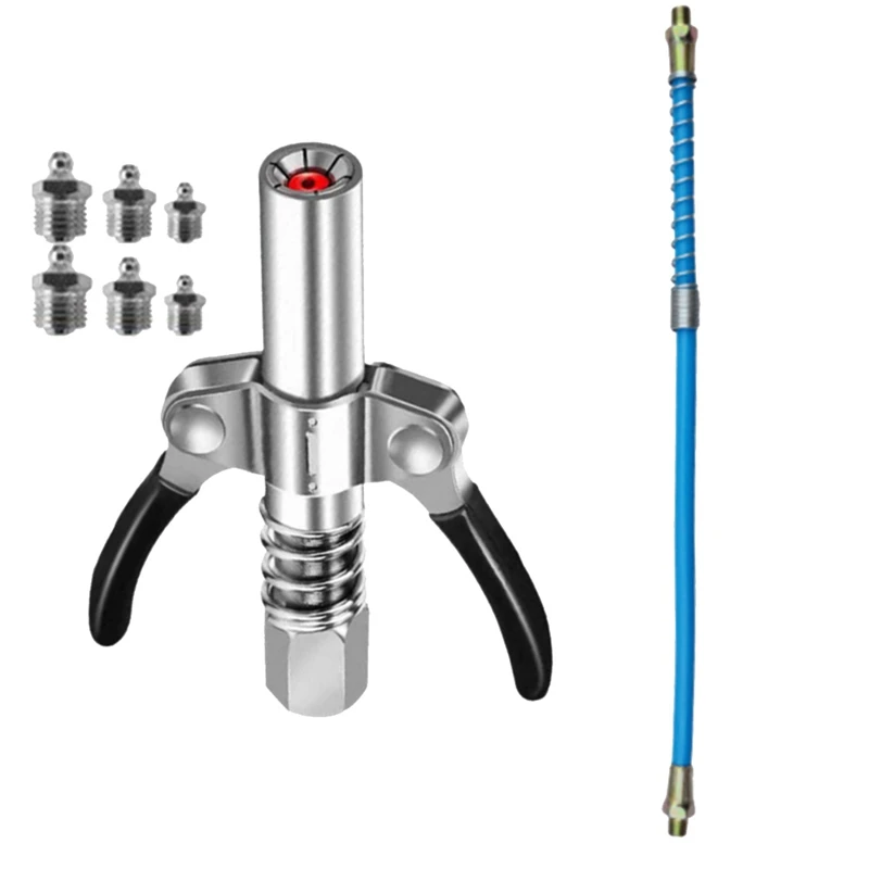 Grease Coupler Heavy-Duty Quick Release Grease Coupler NPTI/8 10000 PSI Two Press Easy To Oil Grease Injector
Grease Coupler Heavy-Duty Quick Release Grease Coupler NPTI/8 10000 PSI Two Press Easy To Oil Grease Injector
