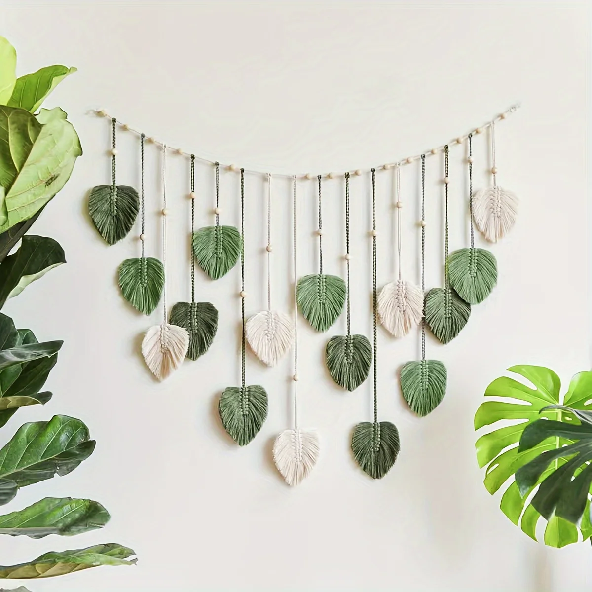 Natural Boho Photo Holder - Handwoven Macrame Wall Art with Wood Accents 4 Scc45bbabaf624bfbb5889d05762e5e80V