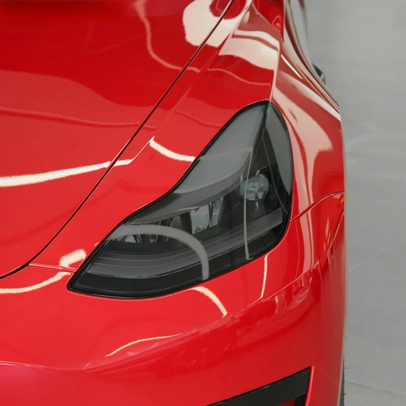 

For Tesla Model 3 2021 Accessories Car Headlight Protective Film Headlamp Tint Taillight Transparent Smoked Black TPU Sticker